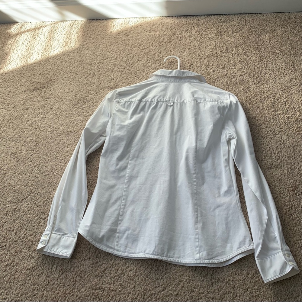 Zara Basic White Button Down Shirt Size:Cs. - image 5